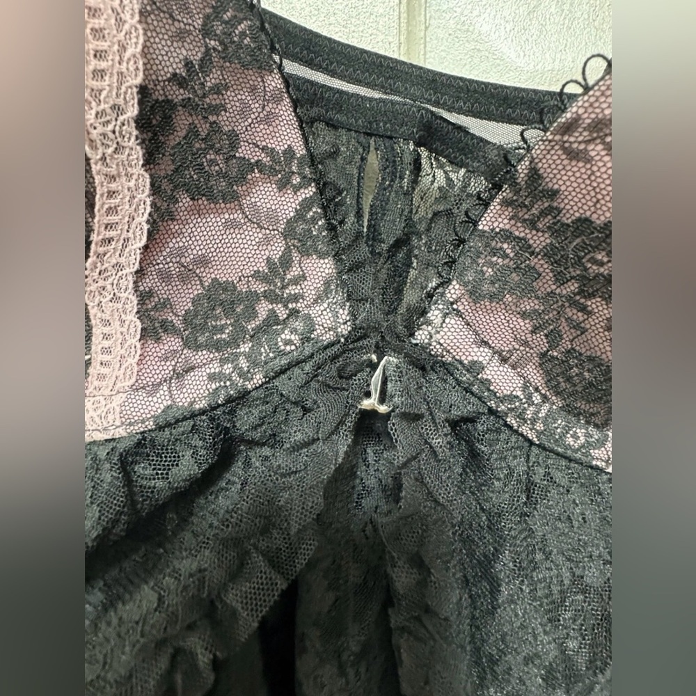 Victoria’s Secret Sexy Little Things Black Sheer Ruffle Lingerie Cami 34C - Picture 3 of 10